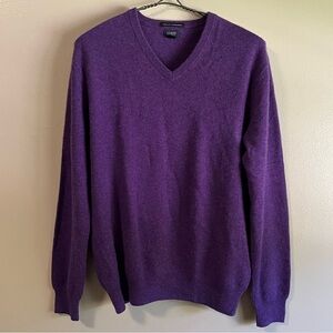 J. Crew Purple V-Neck Sweater